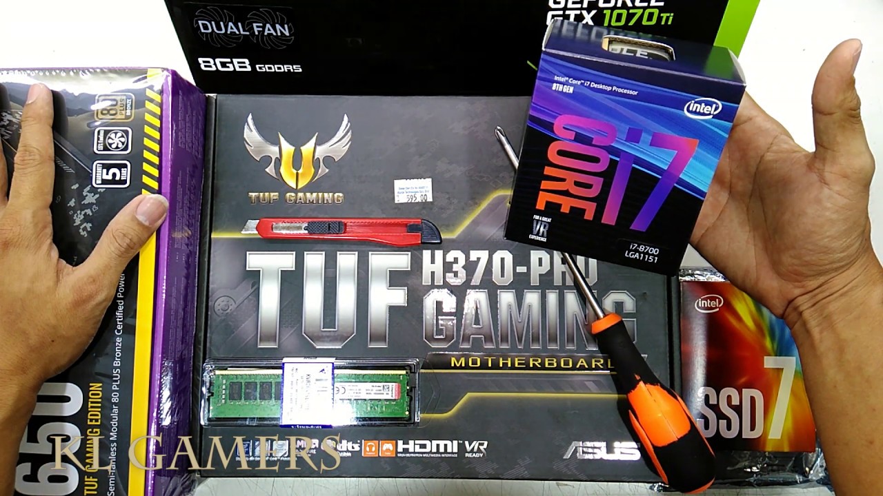 intel Core i7 8700 ASUS H370-PRO TUF GAMING 16GB RAM intel