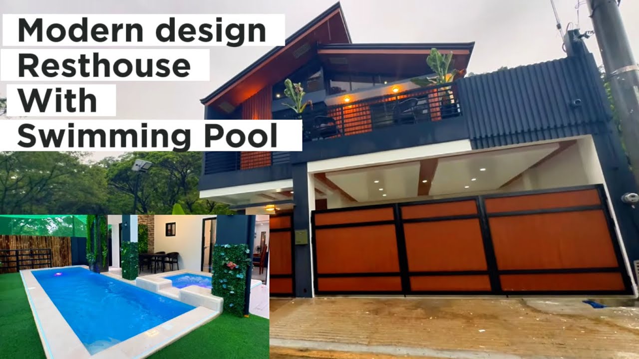 V910-25 Modern design Resthouse lot fully furnished swimming pool complete amenities 24/7 security