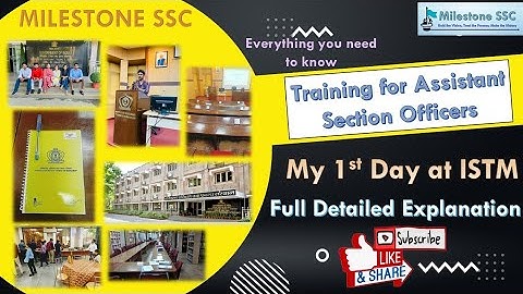 ASO TRAINING: My first day at ISTM  #ssc #ssccgl #sscchsl #ssccpo #sscmts #ssccgl2021  #sscchsl2021