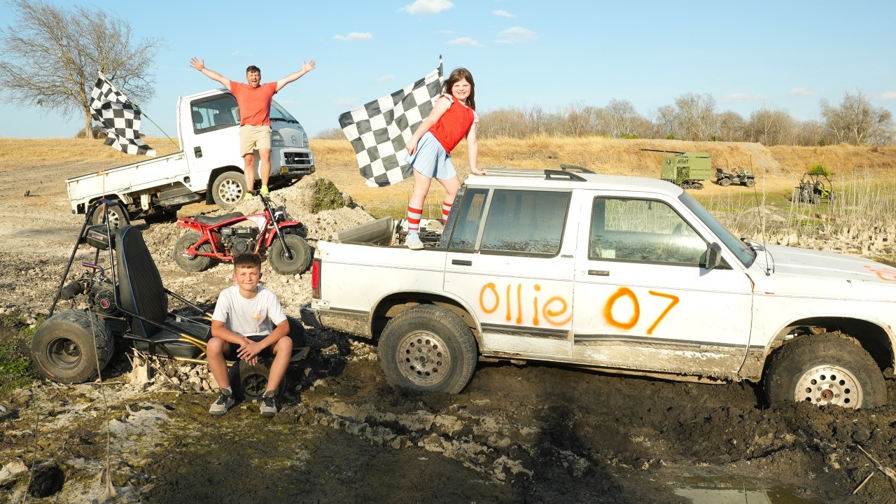 Racing Random Vehicles Around Muddy Lake