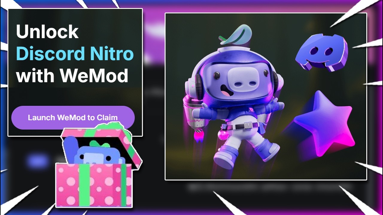WeMod X Discord 3 БЕСПЛАТНЫХ МЕСЯЦА NITRO ДЛЯ КАЖДОГО ПОЛУЧИТЕ 4 МЕСЯЦА NITRO.
