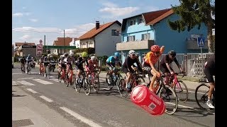 Full hit cycling bottle, CRO Race cycling race. Biciklistička utrka kroz Hrvatsku 2019.