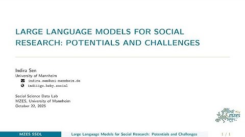 Large Language Models for Social Research: Potentials and Challenges