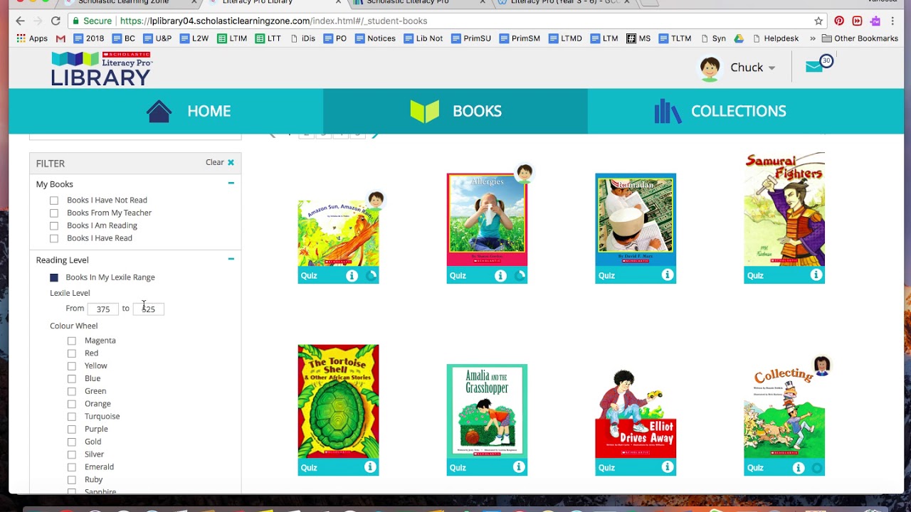 Tracking your reading results and progress in Scholastic Literacy Pro :  Snapplify