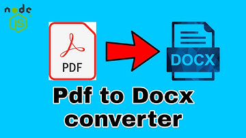 Convert PDF to DOCX Using NodeJS | pdf to docx file