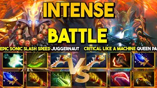 INTENSE CARRY BATTLE | Sonic Slash Speed Juggernaut Versus Critical Like A Machine Phantom Assassin