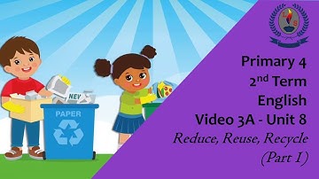 Primary 4  - 2nd Term  - English  - Video 3A  - Unit 8  - Reduce, Reuse, Recycle Part 1