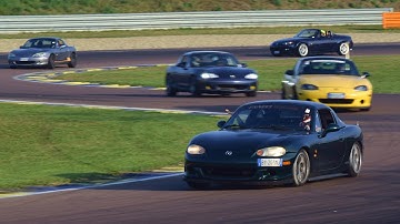 Mazda MX-5 track invasion: NA, NB, NC & ND - Sideways and fast driving