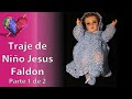 COMO HACER un TRAJE para el NIÑO JESUS en CROCHET.  Faldon parte 1 de 2