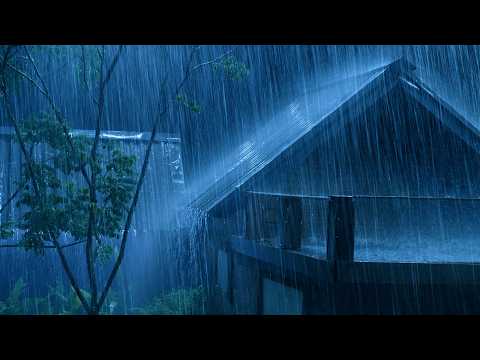 (No Ads) Deep Sleep in 3 Minutes 🌧️ Heavy Rain on Metal Roof & Powerful Thunder Sounds