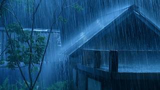 (No Ads) Deep Sleep in 3 Minutes 🌧️ Heavy Rain on Metal Roof & Powerful Thunder Sounds