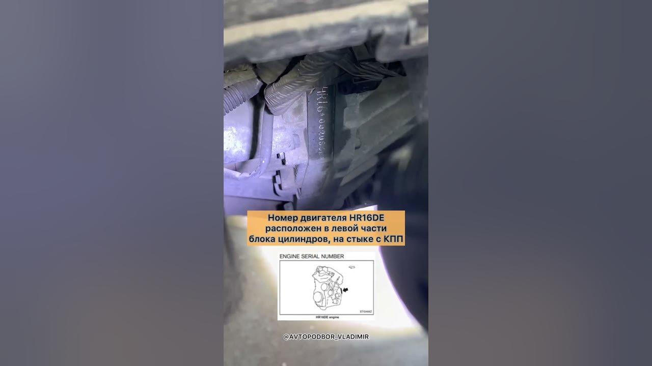 номер двигателя ниссан тиида