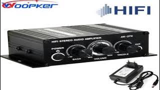 AK-270 HIFI Amplifier Channel 2.0 Stereo Audio Sound Amp Bass Trebl for Home Theater Sound