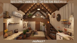 House Flipper 2 Sandbox Mode - Tiny Boho Home Walkthrough