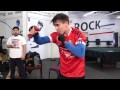 Michael Conlan and Jamie Conlan working at the Rock getting ready for their fights.