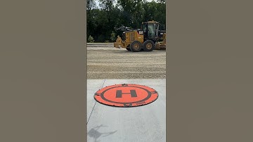 Earthworks Motor Grader with Drone Takeoff #shorts #construction