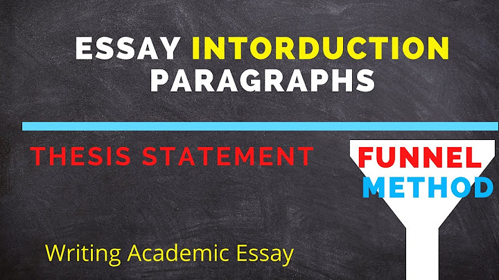 How do you write a introduction paragraph for an essay