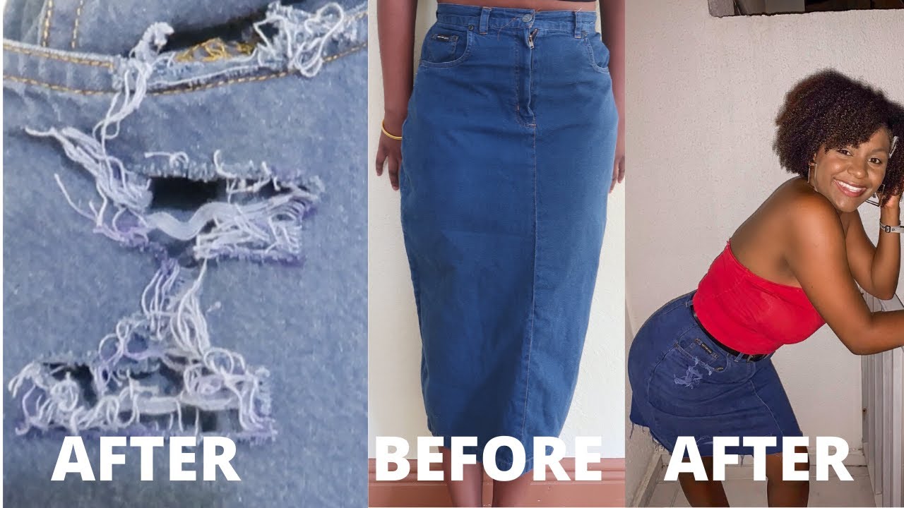 diy denim loop skirt｜TikTok Search