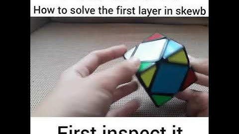 How to solve first layer in Skewb