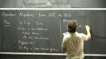 Tom Faulkner Lecture 1 on Operator algebras: from Quantum Information to Quantum Gravity