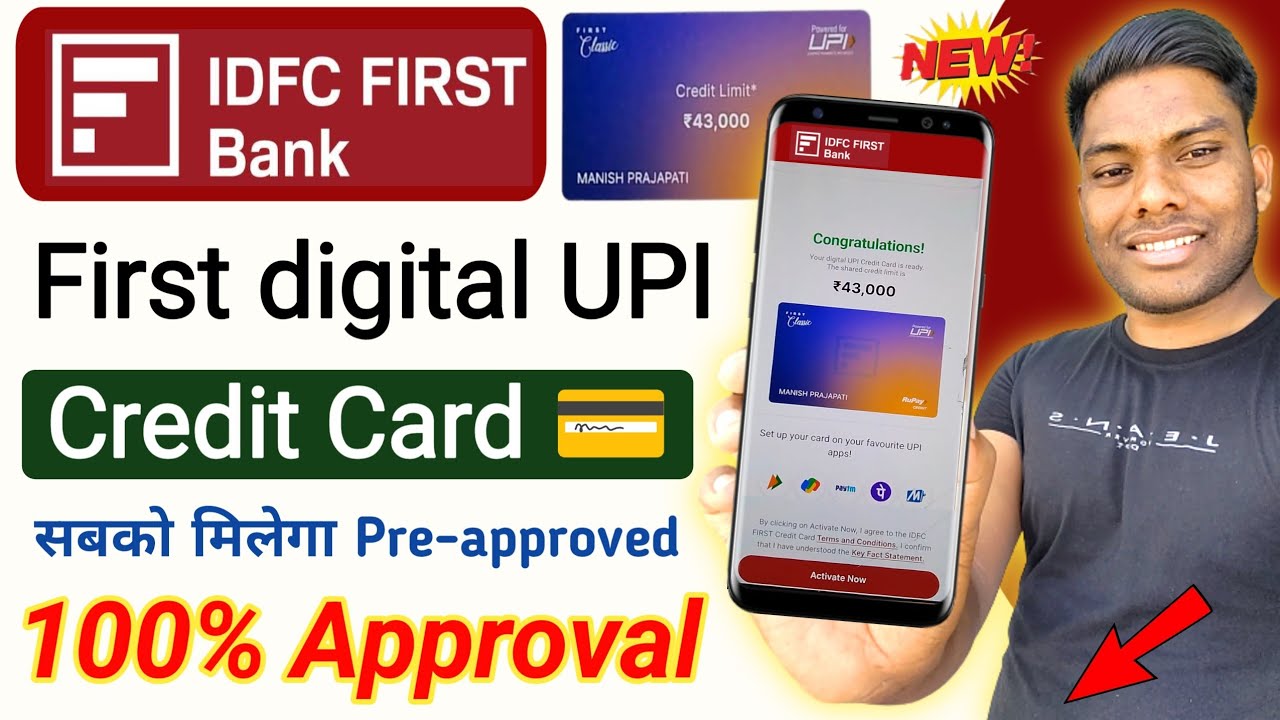Idfc First Bank Digital Credit Card 100 Approved Trick Idfc Bank Upi