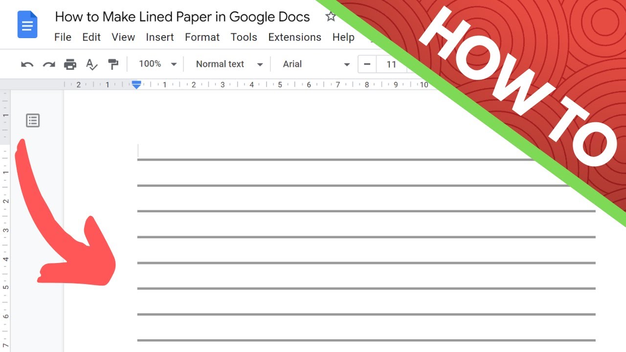 How to Make Lined Paper in Google Docs 