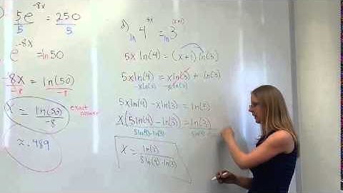Solving Exponential and Logarithm Equations (5.5) (lecture)