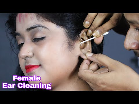 Soft Ear Cleaning For Barsha Madam | Women Ear Cleaning | Head Massage and Neck Cracking | 3D ASMR