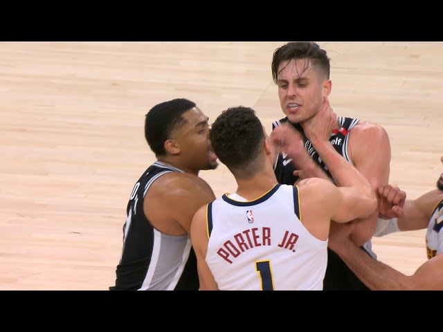 Tension in the NBA: Michael Porter Jr. grabbed Zach Collins by the neck in  Spurs vs Nuggets