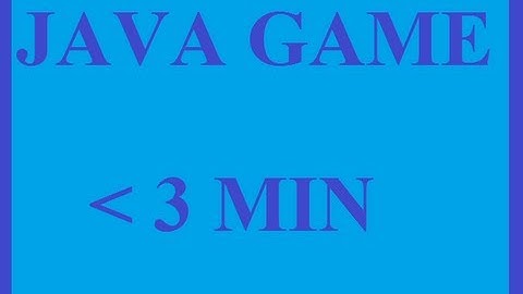 Easy-Intermediate Tutorial: Make your own Java game in under 3 Minutes