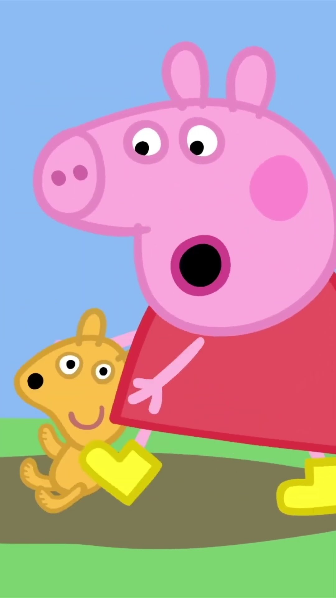 Teddy Jumps in Muddy Puddles! #PeppaPig #Shorts