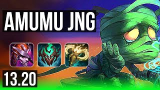 AMUMU vs JARVAN IV (JNG) | Comeback, 300+ games | KR Diamond | 13.20