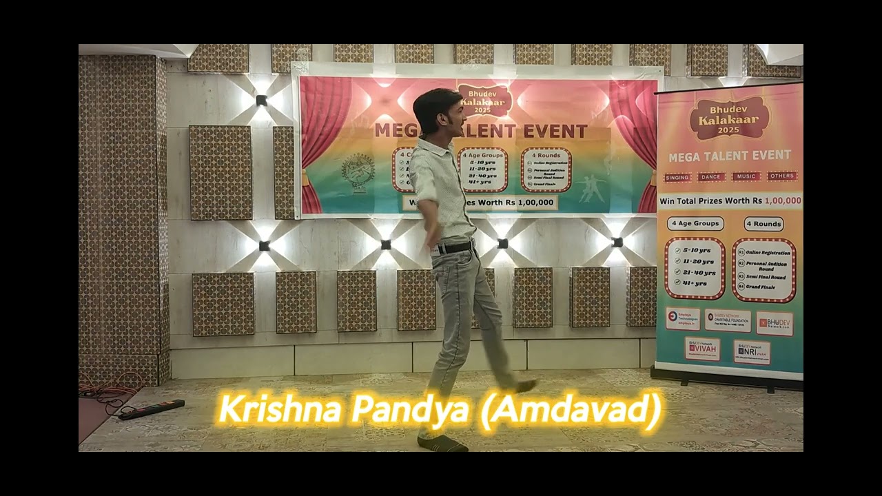 (207) Krishna Pandya - Dance (Amdavad) - Hum Nahi Sudhrenge - 11 to 20 Yrs (Bhudev Kalakaar 2025)
