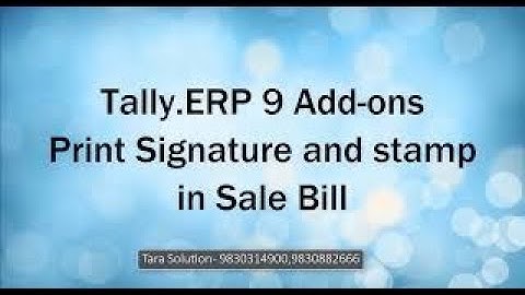 Sign and Stamp Print in Sale Bill