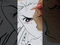 Coloring Tanjiro Eye....#shorts #youtube