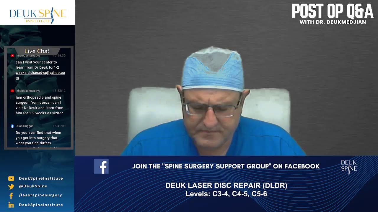 3 Level Deuk Laser Disc Repair at C3-4, C4-5, C5-6 of the Cervical Spine