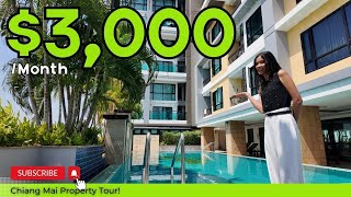 $3,000 Thailand's Most Expensive Rental Condo? The Shine Penthouse Chiang Mai #luxuryliving