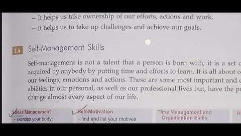 Class IX Revision of Part A Unit 2(Self-Management) session 1 (What is Self Management?)