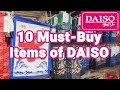 【DAISO】Top 10 Must-Buy Items of DAISO(¥100 Shop) in Japan🇯🇵 | Shopping Guide in Japan🇯🇵