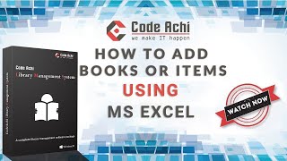 How to import books data using excel sheet