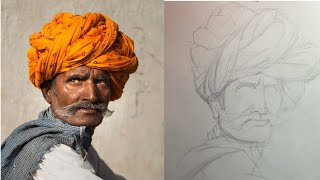 “How to draw face outline with loomis method “ *real time video*