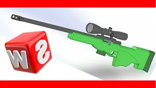 Building Sniper Rifle In Solidworks  Cad Drawing Awp From Counter Strike 1.6
