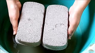 ASMR//Super dusty reused pure cement crumbling in water//fail video😐👎🏻