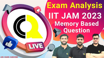 Memory Based Question | Exam Analysis | IIT JAM | 2023 | Quanta Chemistry Classes