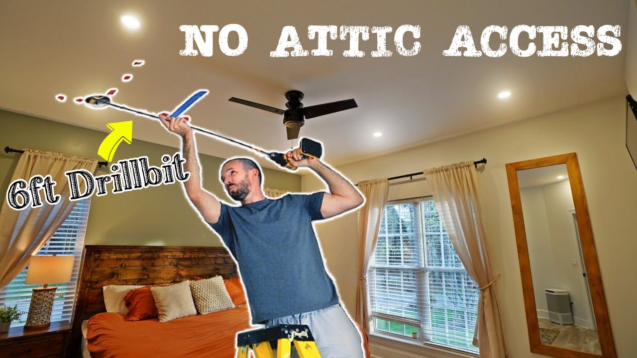 6ft Drill Bit to Install Recessed Lights with NO Attic Access! YouTube