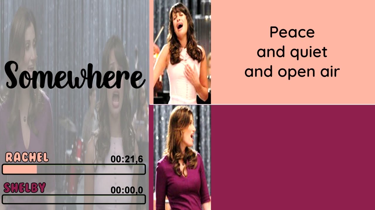 Glee -  Somewhere| Line Distribution + Lyrics