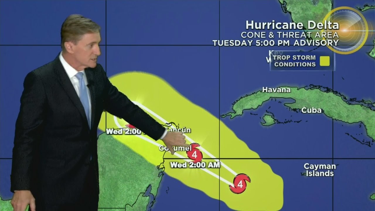 Tracking Hurricane Delta 10-6-20 5PM