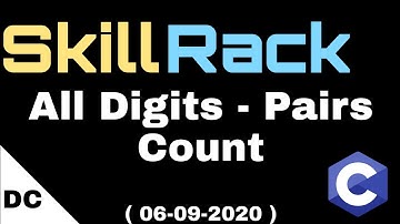 skillrack daily challenge | All Digits - Pairs Count | 06-09-2020