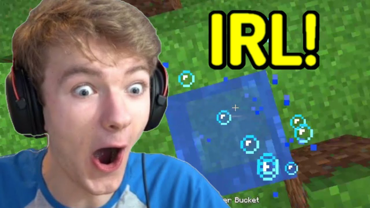 TommyInnit Does Minecraft Water Bucket MLG In Real Life! YouTube
