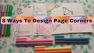 8 Ways To Design Page Corners📄!!❤️❤️